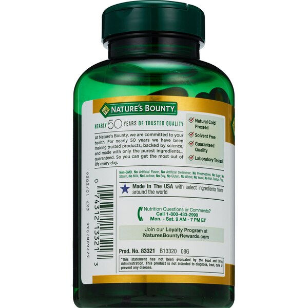 Nature's Bounty - Aceite de linaza en cápsulas blandas, 1200 mg, 125 u.