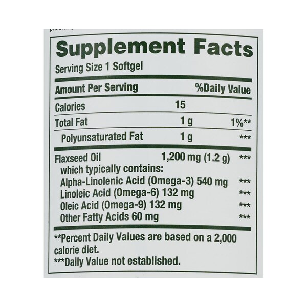 Nature's Bounty - Aceite de linaza en cápsulas blandas, 1200 mg, 125 u.