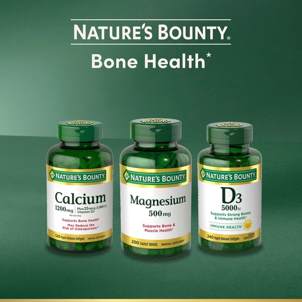 Nature's Bounty Calcium 1200mg Bone Health Softgels, 120 CT