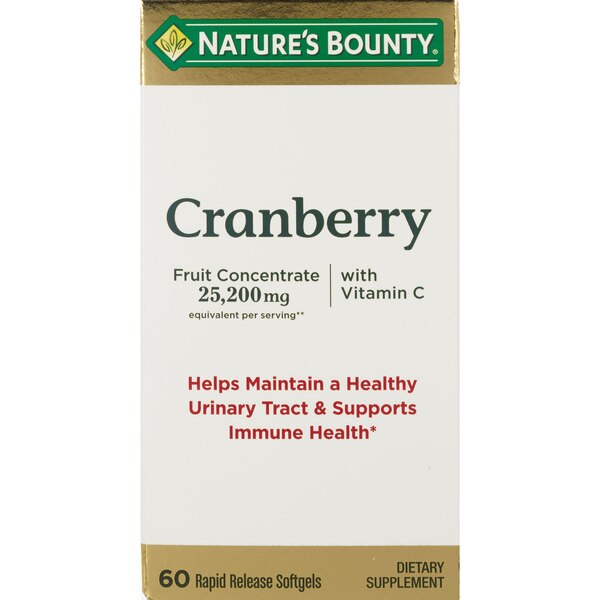 Nature's Bounty Triple Strength Cranberry with Vitamin C Softgels, 60CT