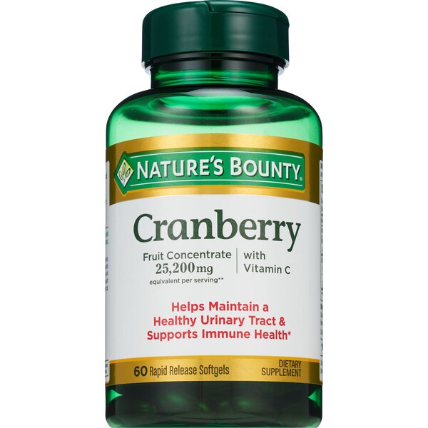 Nature's Bounty Triple Strength Cranberry with Vitamin C Softgels, 60CT