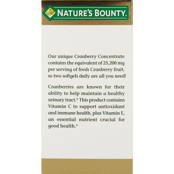 Nature's Bounty Triple Strength Cranberry with Vitamin C Softgels, 60CT