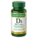 Nature's Bounty Vitamin D3  Rapid Release Softgels, 25 mcg, thumbnail image