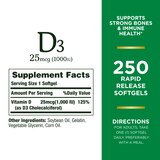 Nature's Bounty Vitamin D3  Rapid Release Softgels, 25 mcg, thumbnail image
