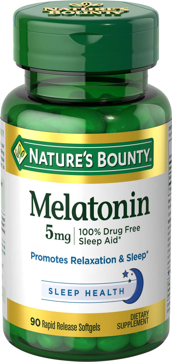 Nature's Bounty - Cápsulas blandas de melatonina, 5 mg, 60 u.