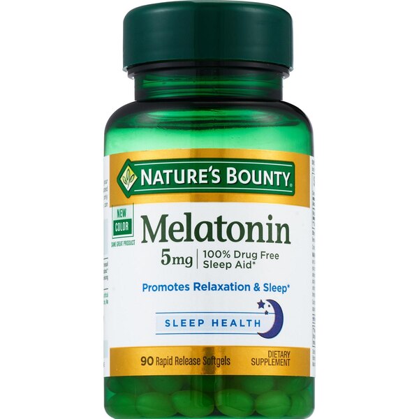 Nature's Bounty - Cápsulas blandas de melatonina, 5 mg, 60 u.
