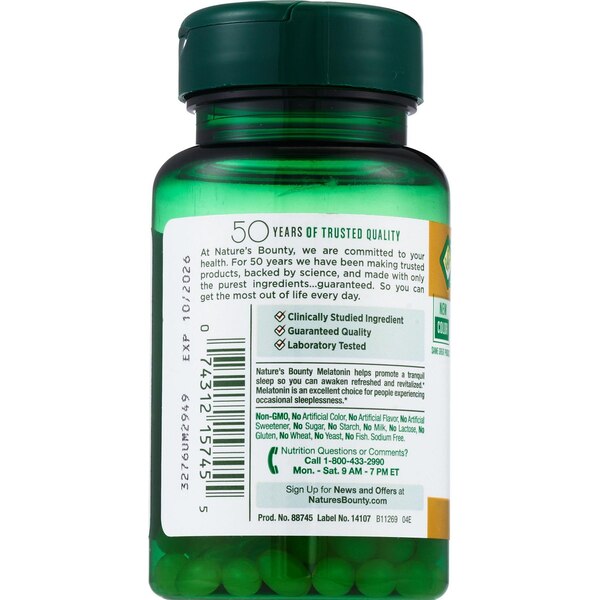 Nature's Bounty Melatonin Softgels 5mg, 60CT