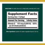 Nature's Bounty Vitamin D3 Immune Health 125mcg (5000 IU) Softgels, 150 CT, thumbnail image
