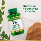 Nature's Bounty Vitamin D3, 5000 IU Immune Health Softgels, 240 CT, thumbnail image