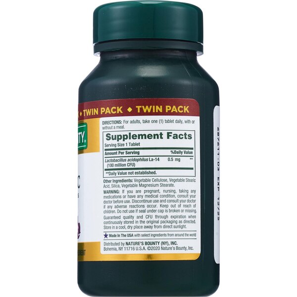 Nature's Bounty Acidophilus Twin Pack, 100 CT