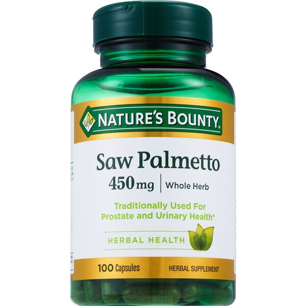 Nature's Bounty Saw Palmetto Capsules, 450 Mg, 100 CT