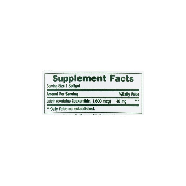 Nature's Bounty Lutein Softgels 40mg, 30CT
