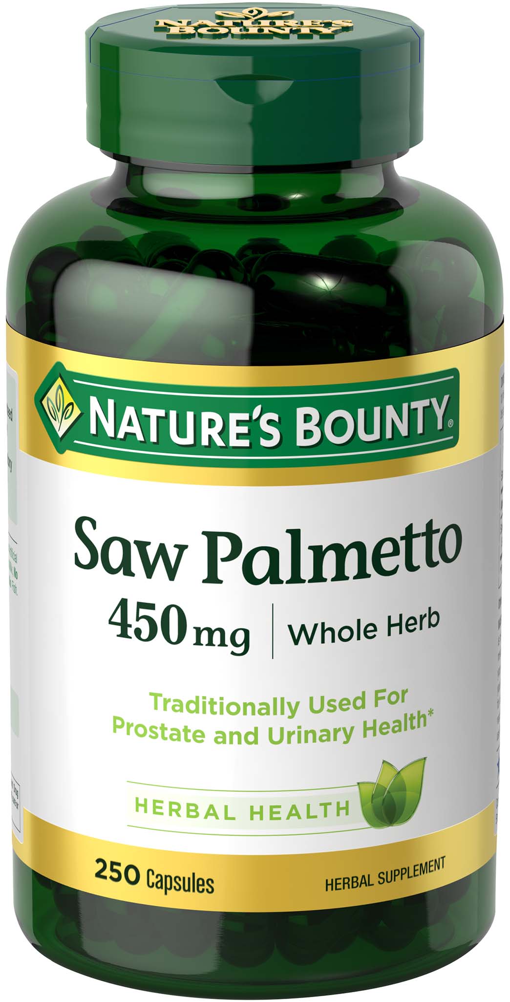 Nature's Bounty - Saw Palmetto natural en cápsulas, 450 mg, 250 u.