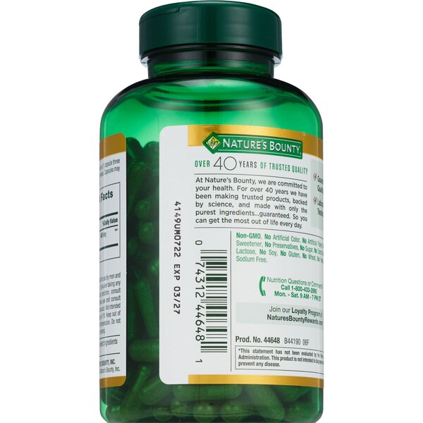 Nature's Bounty - Saw Palmetto natural en cápsulas, 450 mg, 250 u.