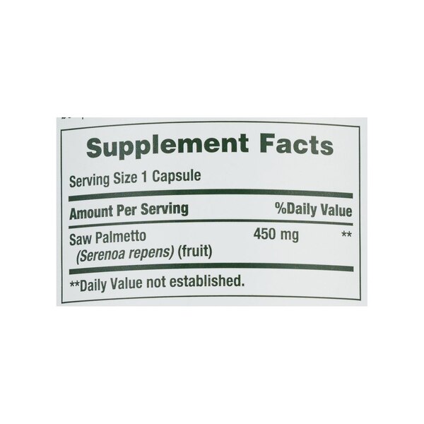 Nature's Bounty - Saw Palmetto natural en cápsulas, 450 mg, 250 u.
