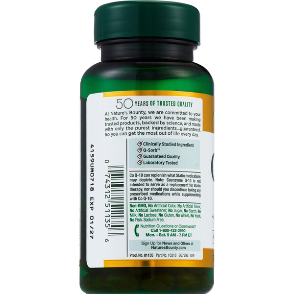 Nature's Bounty Co Q-10 Softgels 100mg, 75CT