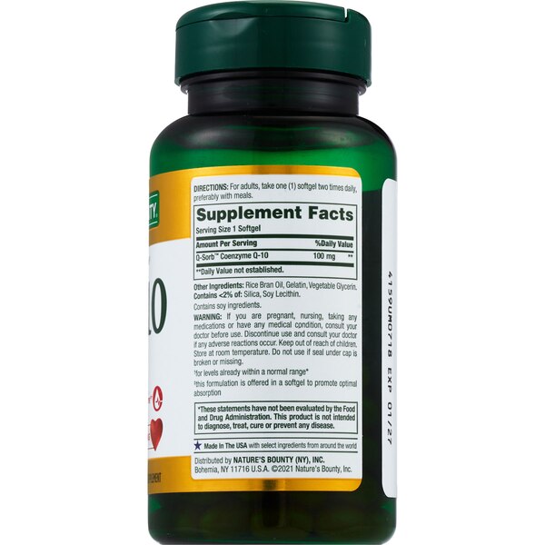 Nature's Bounty Co Q-10 Softgels 100mg, 75CT