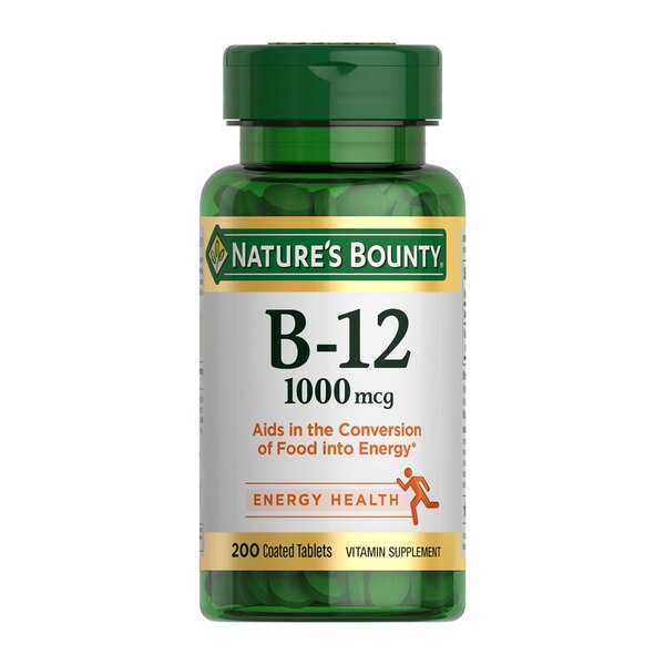 Nature's Bounty Vitamin B-12 Coated Tablets, 1000 mcg, 200 CT