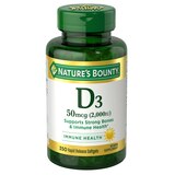 Nature's Bounty Vitamin D3 Immune Health 50mcg (2000 IU) Softgels, thumbnail image