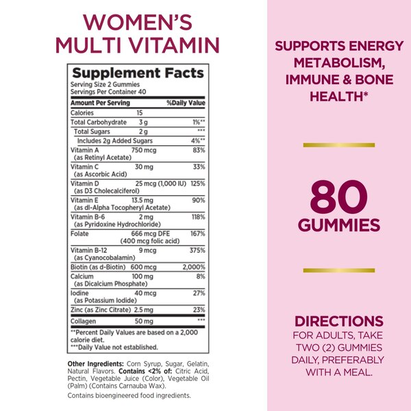 Nature's Bounty Optimal Solutions Women's Multivitamin Gummies, 80CT