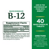 Nature's Bounty Vitamin B-12 Tablets 5000mcg, 40CT, thumbnail image