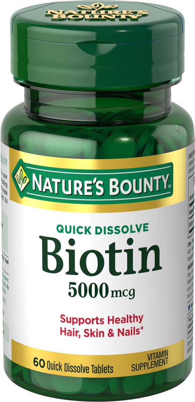 Nature's Bounty - Biotina en tabletas, 5000 mcg, 45 u.