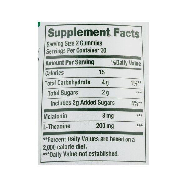 Nature's Bounty Sleep Complex 3 mg Melatonin/200 mg L-Theanine Gummies, 60 CT