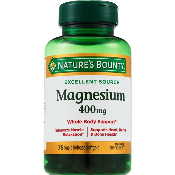 Nature's Bounty Magnesium Capsules, 400 mg, 75 CT