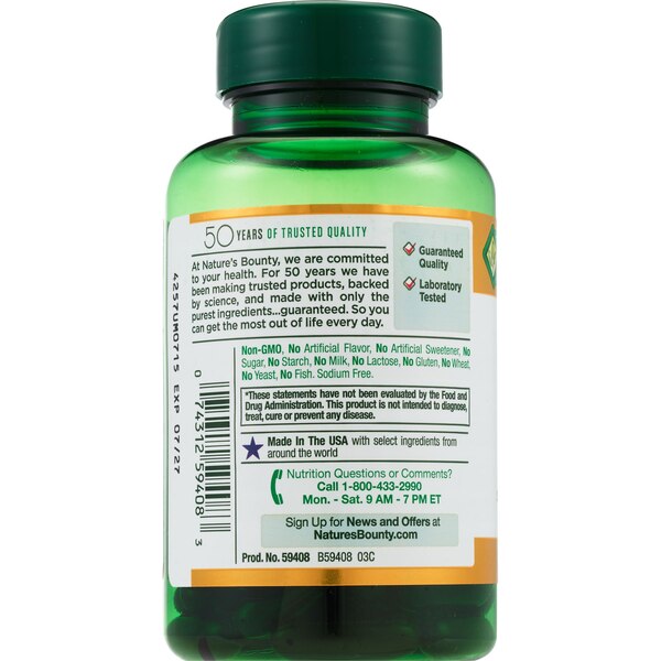 Nature's Bounty Magnesium Capsules, 400 mg, 75 CT