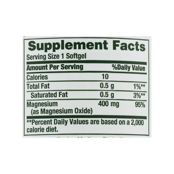 Nature's Bounty Magnesium Capsules, 400 mg, 75 CT