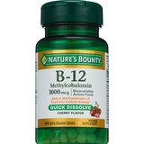 Nature's Bounty Quick Dissolve Vitamin B-12 Tablets 1000mcg, 60CT, thumbnail image