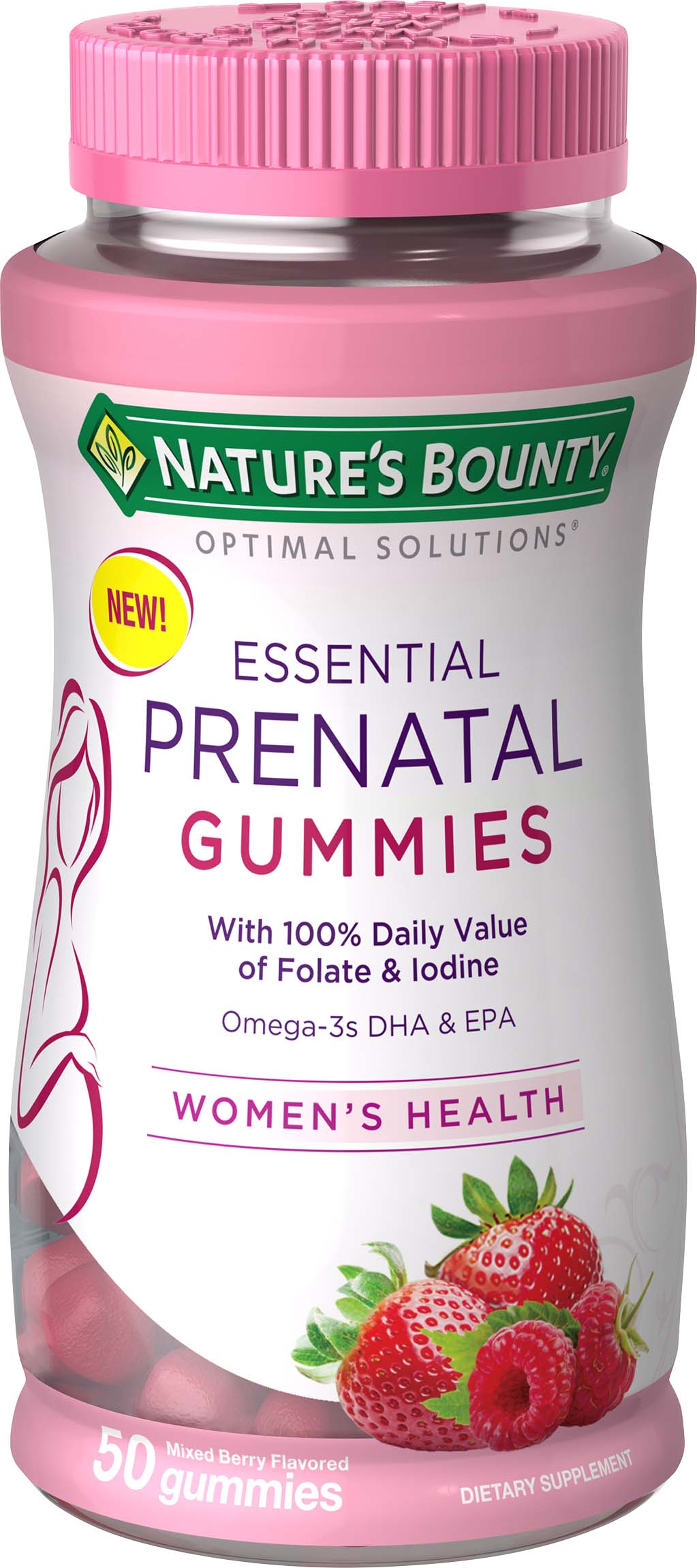 Nature's Bounty Optimal Solutions - Gomitas prenatales esenciales, 50 u.