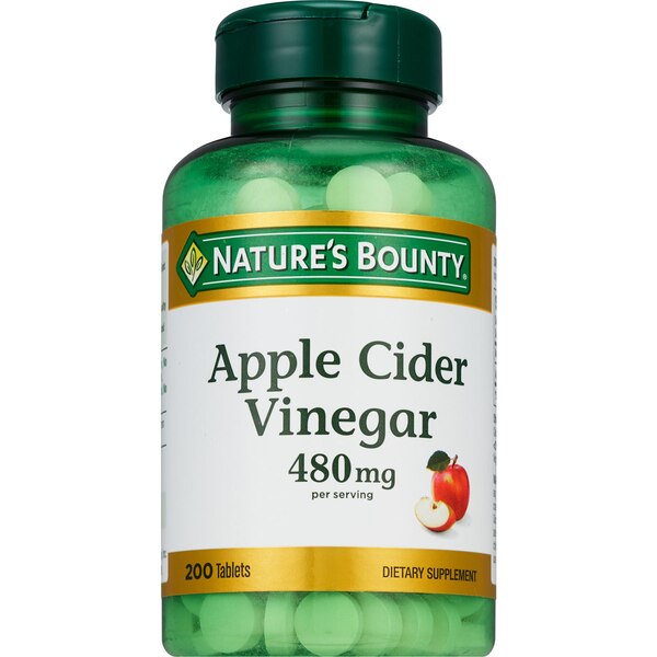 Nature's Bounty Apple Cider Vinegar, 480 mg, 200 CT