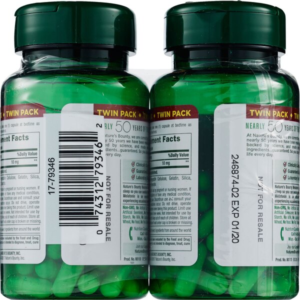 Nature's Bounty Melatonin 10mg Twin Pack, 120 CT