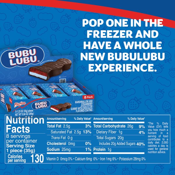 Ricolino Bubulubu Marshmallow Bars, 9.84 OZ