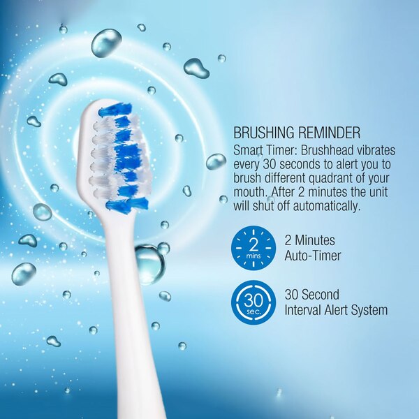 Pursonic Sonic Toothbrush with 12 Brush Head Attachments