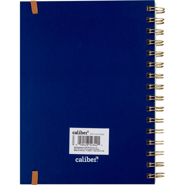 Caliber Fashion Wire Notebook with Bungee Cord, Assorted