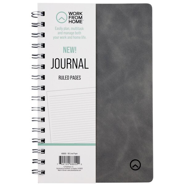 PlanAhead Work From Home Faux Suede Journal, 5.5 x 8.5 in