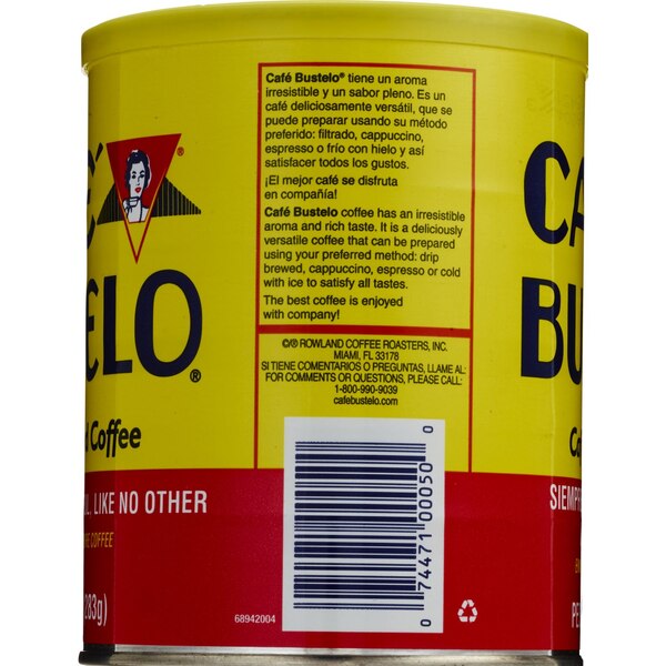 Cafe Bustelo Espresso Coffee, Dark Roast, Ground, 10 OZ Can