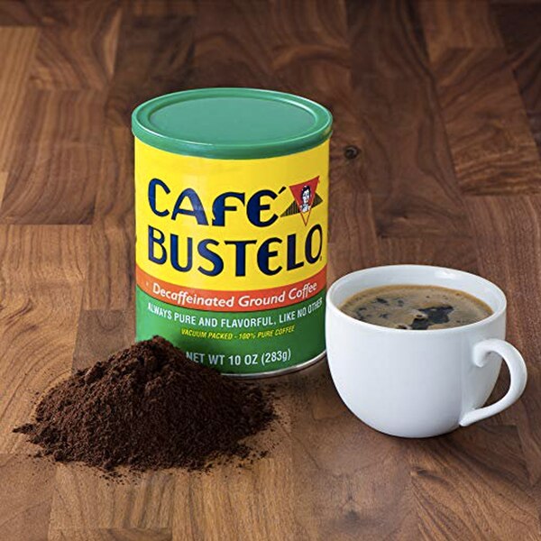 Cafe Bustelo Decaffeinated Espresso Coffee, Dark Roast, Ground, 10 OZ Can