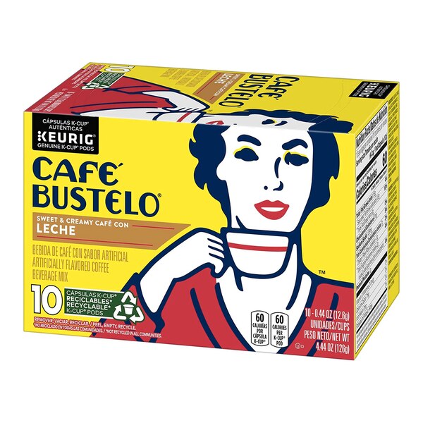 Cafe Bustelo Con Leche K-Cup Pods, 10 CT