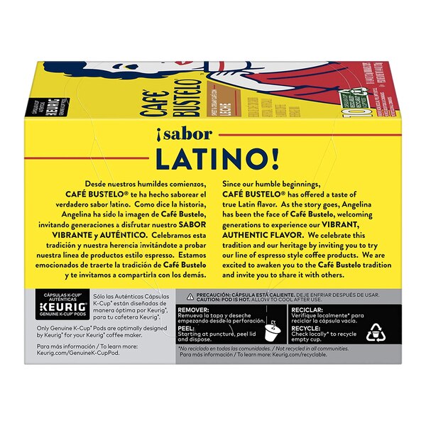 Cafe Bustelo Con Leche K-Cup Pods, 10 CT