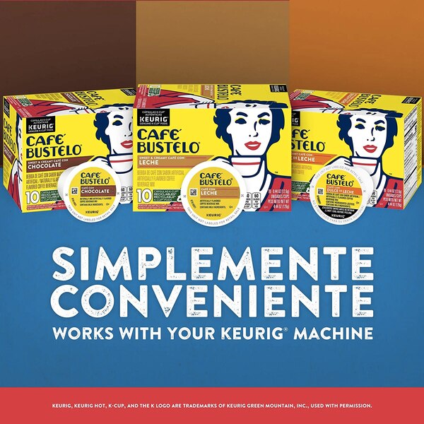 Cafe Bustelo Con Leche K-Cup Pods, 10 CT