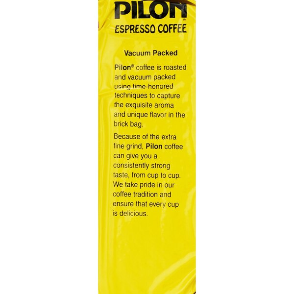 Pilon Espresso Coffee, Dark Roast, Ground, 6 OZ Brick