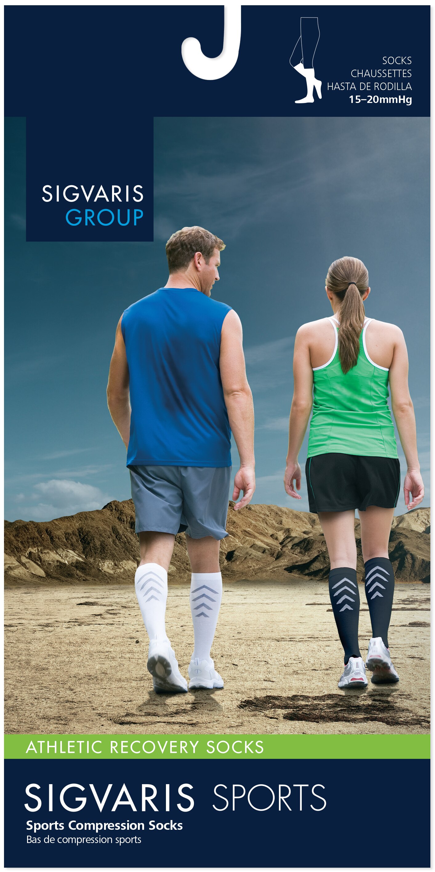 Sigvaris Athletic Recovery Sock 401 Calf