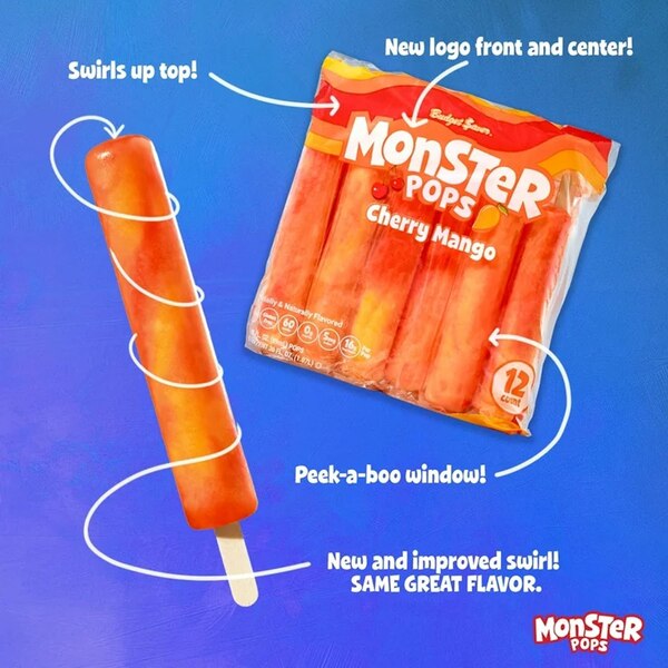 Monster Pop, Cherry Pineapple, 2.43 oz
