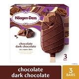 Haagen-Dazs Chocolate Dark Chocolate Ice Cream Bars, 3ct, thumbnail image