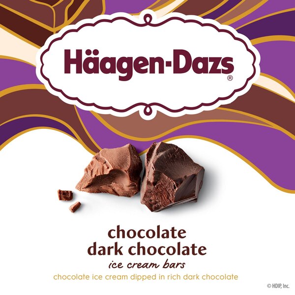 Haagen-Dazs Chocolate Dark Chocolate Ice Cream Bars, 3ct