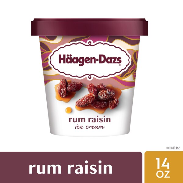 Haagen-Dazs Rum Raisin Ice Cream, 14oz