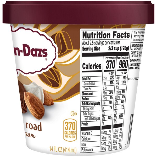 Haagen-Dazs Rocky Road Ice Cream, 14oz